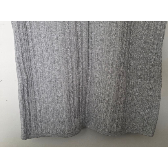 Women's TALBOTS Silver Ribbed Knit Tank Top M - Picture 2 of 5